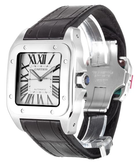 cartier santos 100 watch replica|cartier santos 100 diamond price.